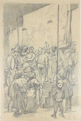 Васнецов Виктор Михайлович. Акробаты (Балаганы в окрестностях Парижа)